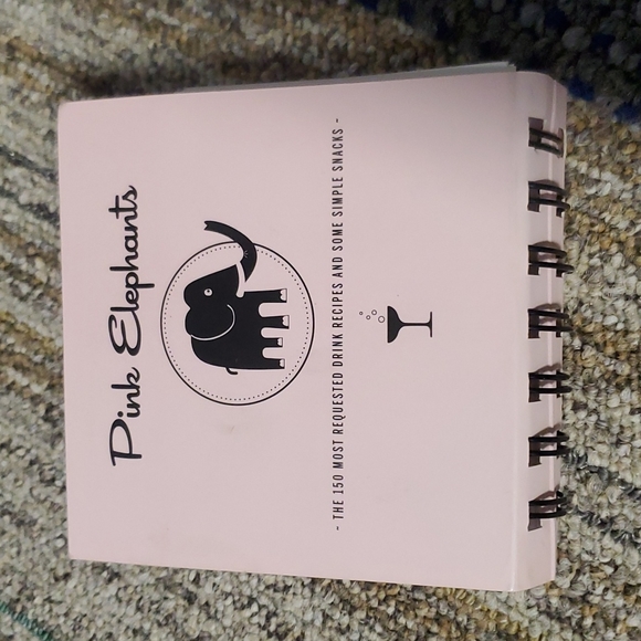 Egg & Dart Pink Elephants Spiral Bound Drink Recipes 2011 First Edition - Picture 1 of 7